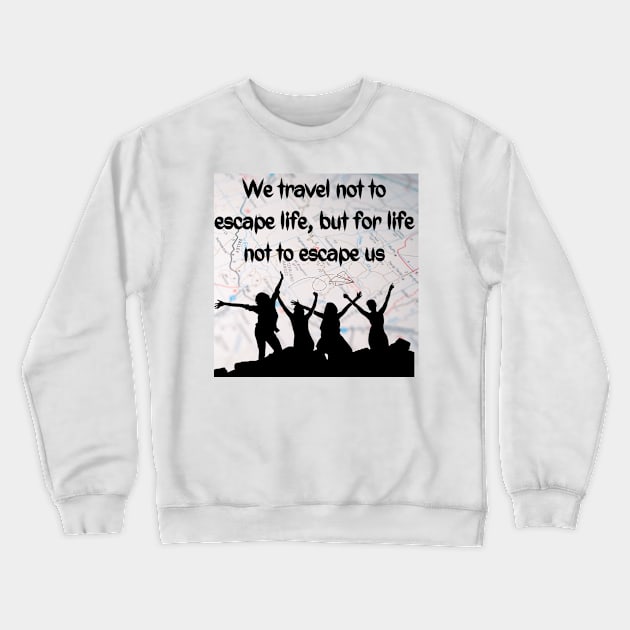 Travel Addict Crewneck Sweatshirt by LAMCREART